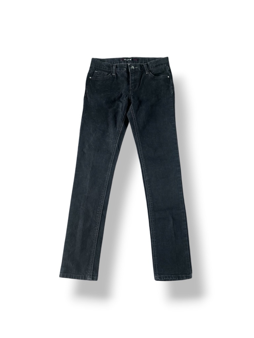 [Jordache] Black Skinny Jeans w Rhinestone Bow Pockets